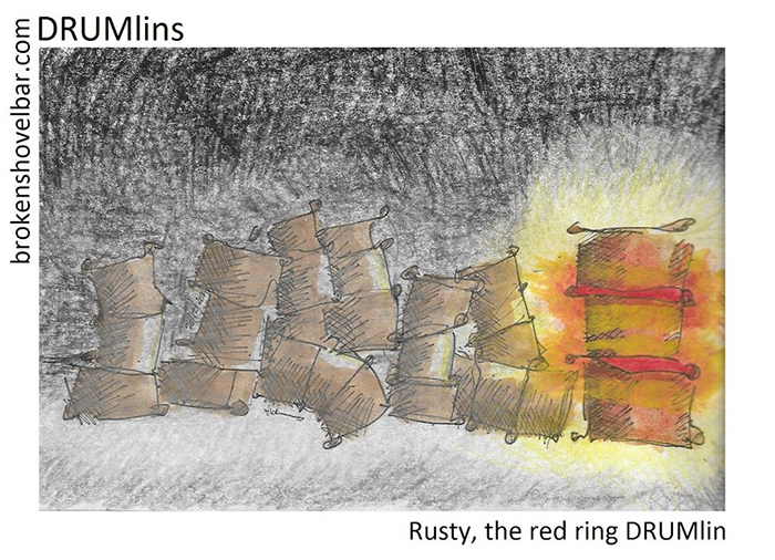 998. (new number) Rusty the red ring DRUMlin